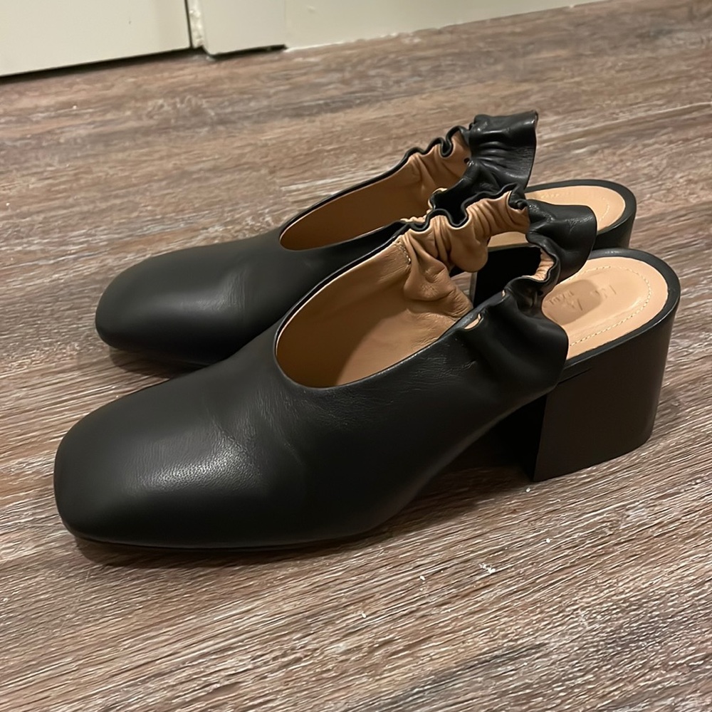 Marni square toe sling back heels